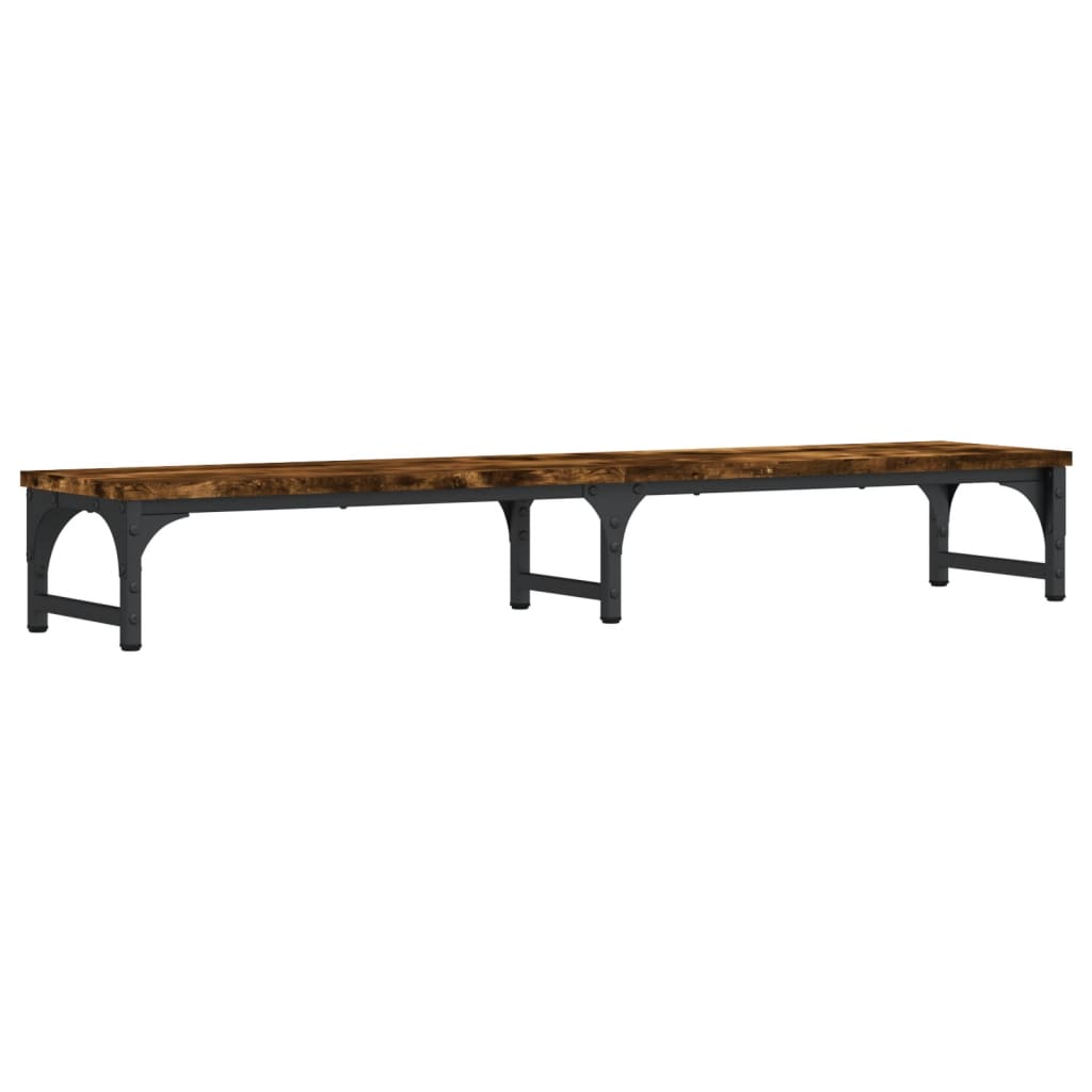 füstös tölgy színű szerelt fa monitorállvány 105 x 23 x 15,5 cm
