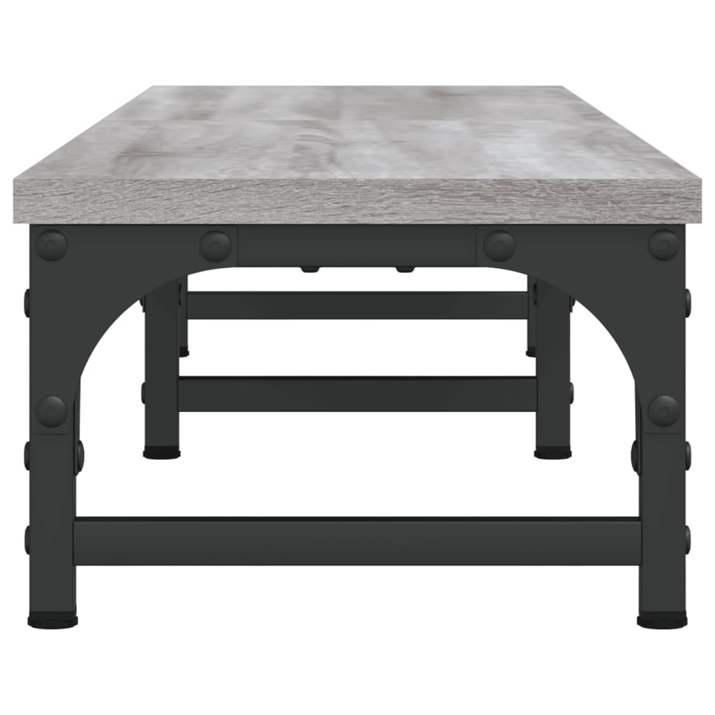 szürke sonoma színű szerelt fa monitorállvány 105x23x15,5 cm