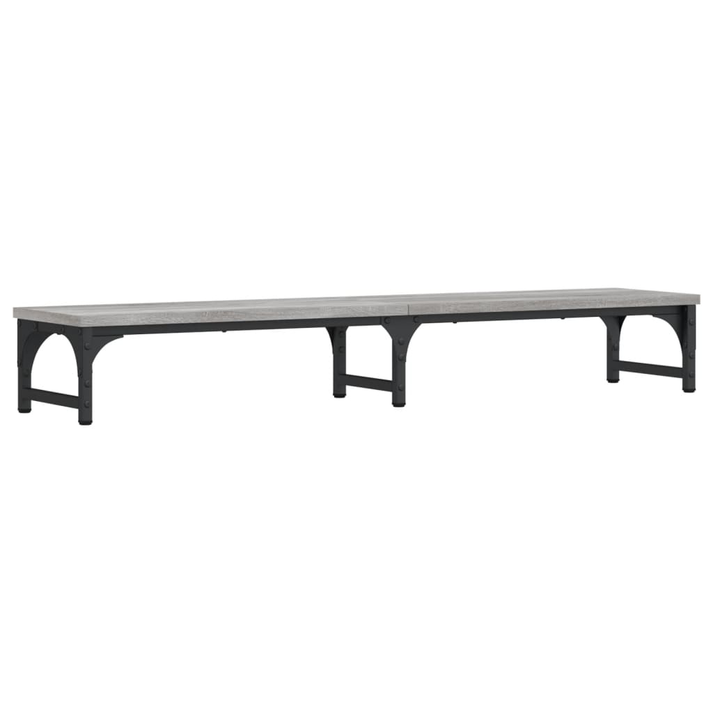 szürke sonoma színű szerelt fa monitorállvány 105x23x15,5 cm