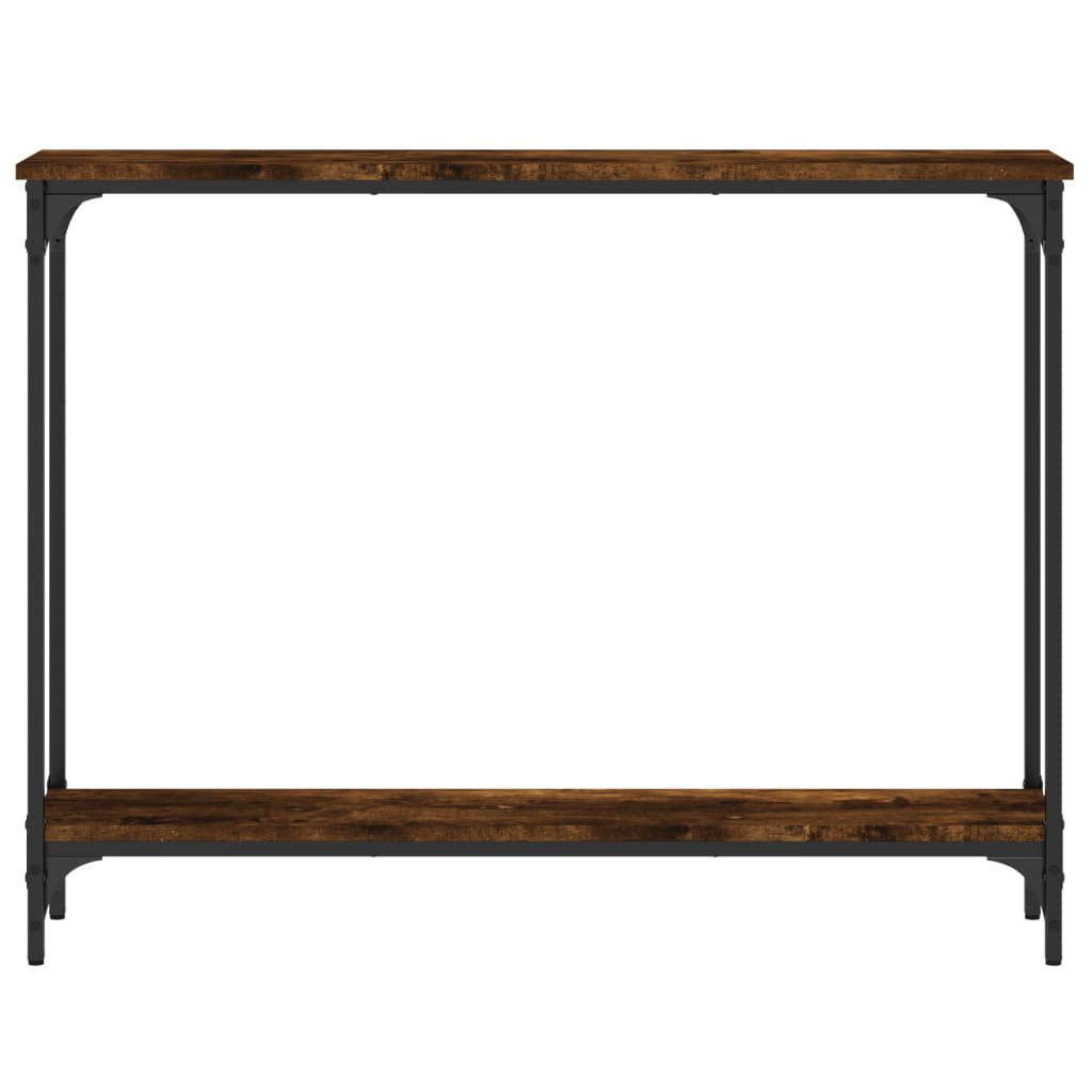 füstös tölgy színű szerelt fa tálalóasztal 100x22,5x75 cm