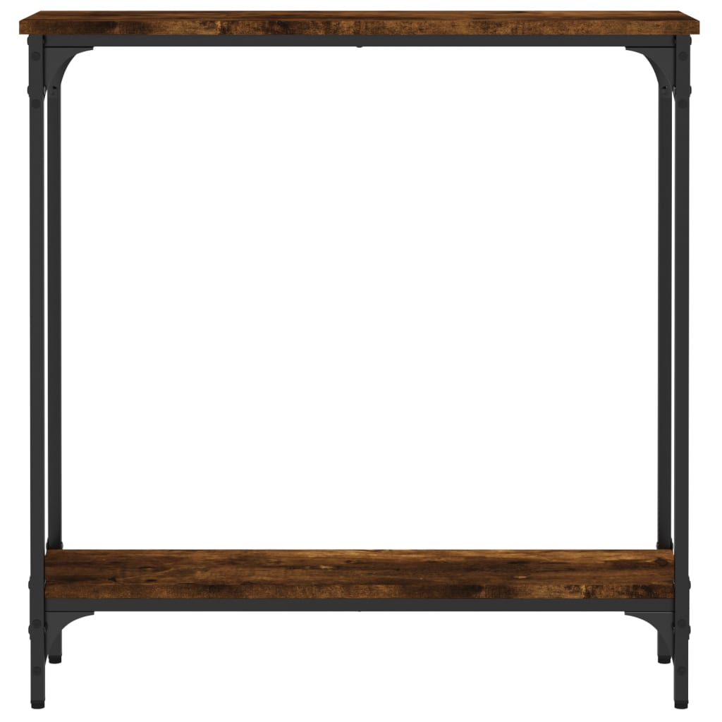 füstös tölgy színű szerelt fa tálalóasztal 75x22,5x75 cm