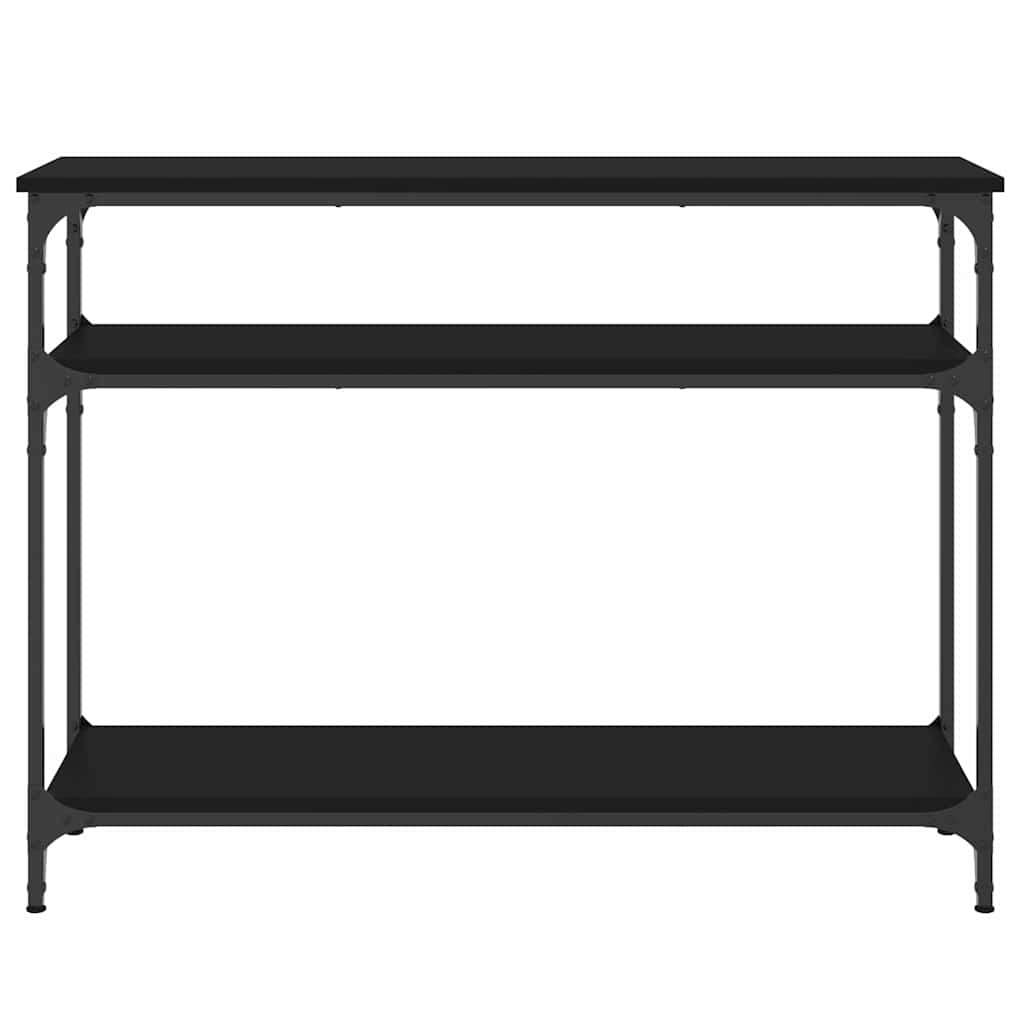 fekete szerelt fa tálalóasztal 100x29x75 cm