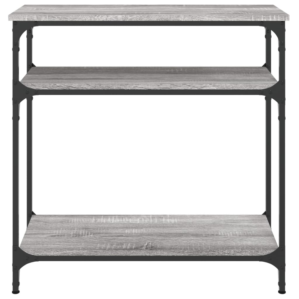 szürke sonoma színű szerelt fa konzolasztal 75 x 29 x 75 cm