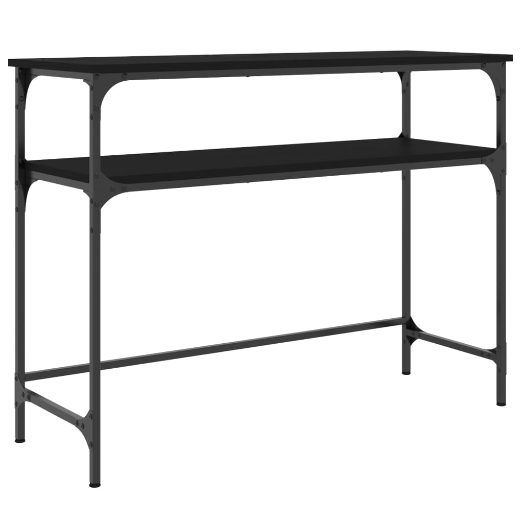 fekete szerelt fa tálalóasztal 100x35,5x75 cm