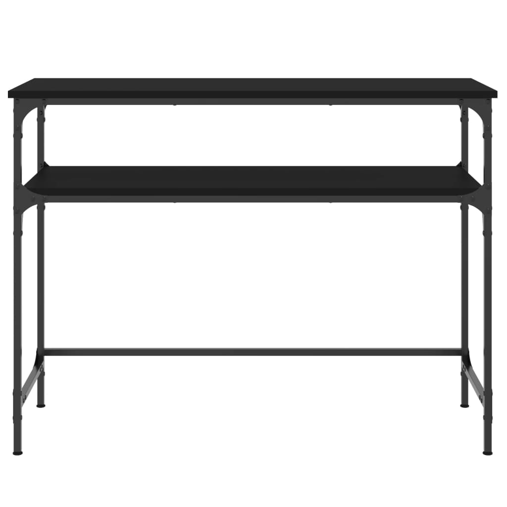 fekete szerelt fa tálalóasztal 100x35,5x75 cm