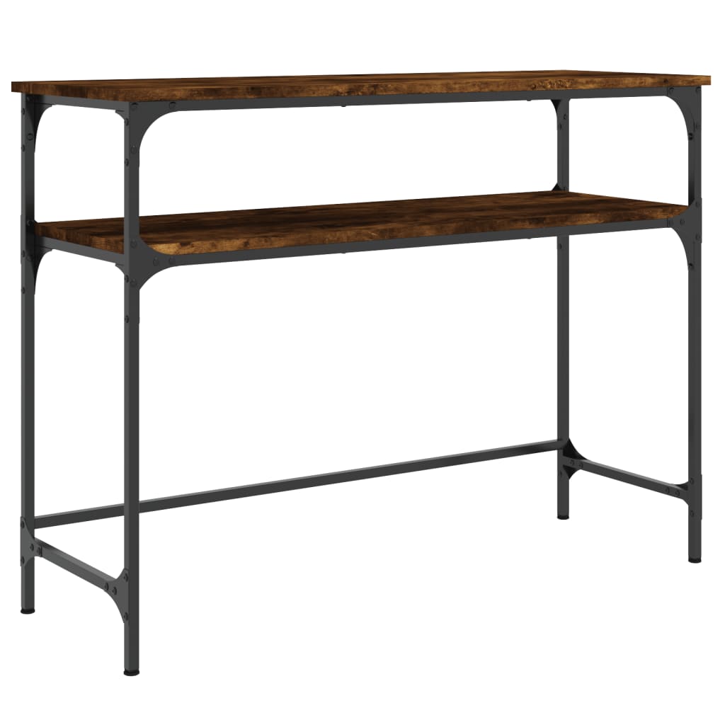 füstös tölgy színű szerelt fa tálalóasztal 100x35,5x75 cm