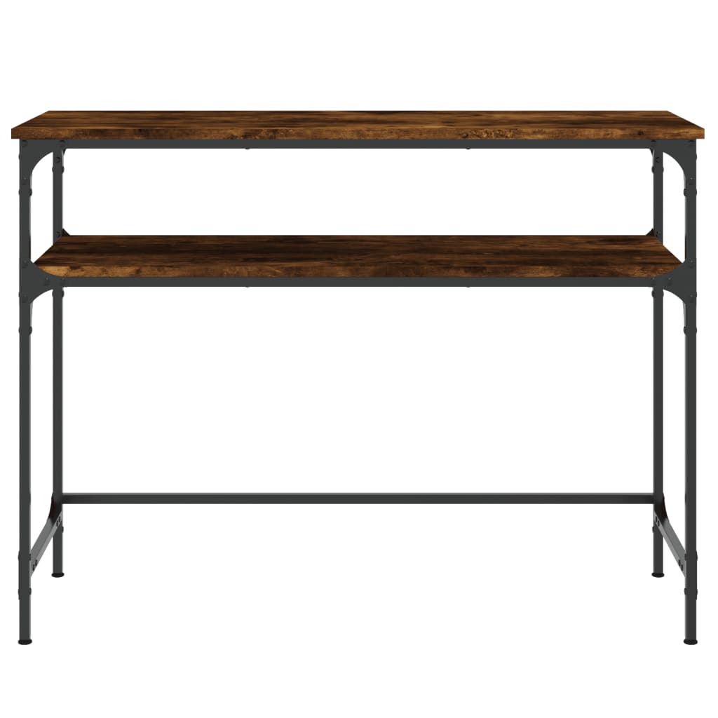 füstös tölgy színű szerelt fa tálalóasztal 100x35,5x75 cm