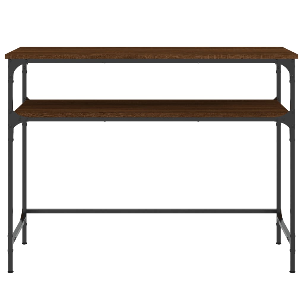 barna tölgyszínű szerelt fa tálalóasztal 100x35,5x75 cm