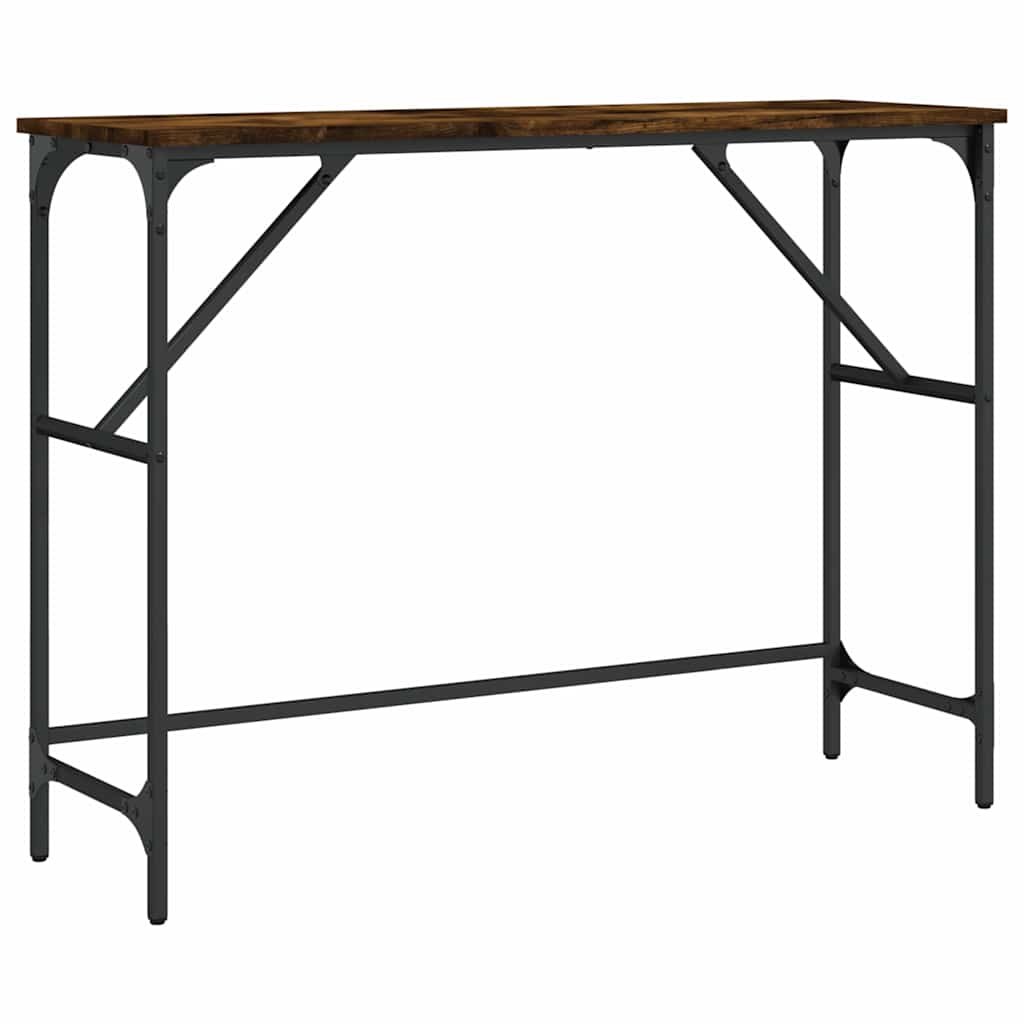 füstös tölgy színű szerelt fa tálalóasztal 100x32x75 cm