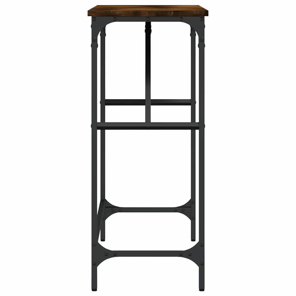 füstös tölgy színű szerelt fa tálalóasztal 100x32x75 cm