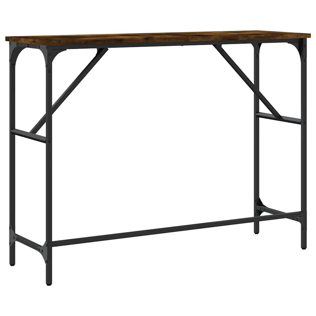 füstös tölgy színű szerelt fa tálalóasztal 100x32x75 cm