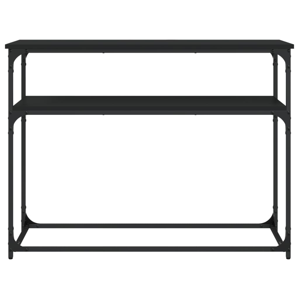 fekete szerelt fa tálalóasztal 100x35,5x75 cm