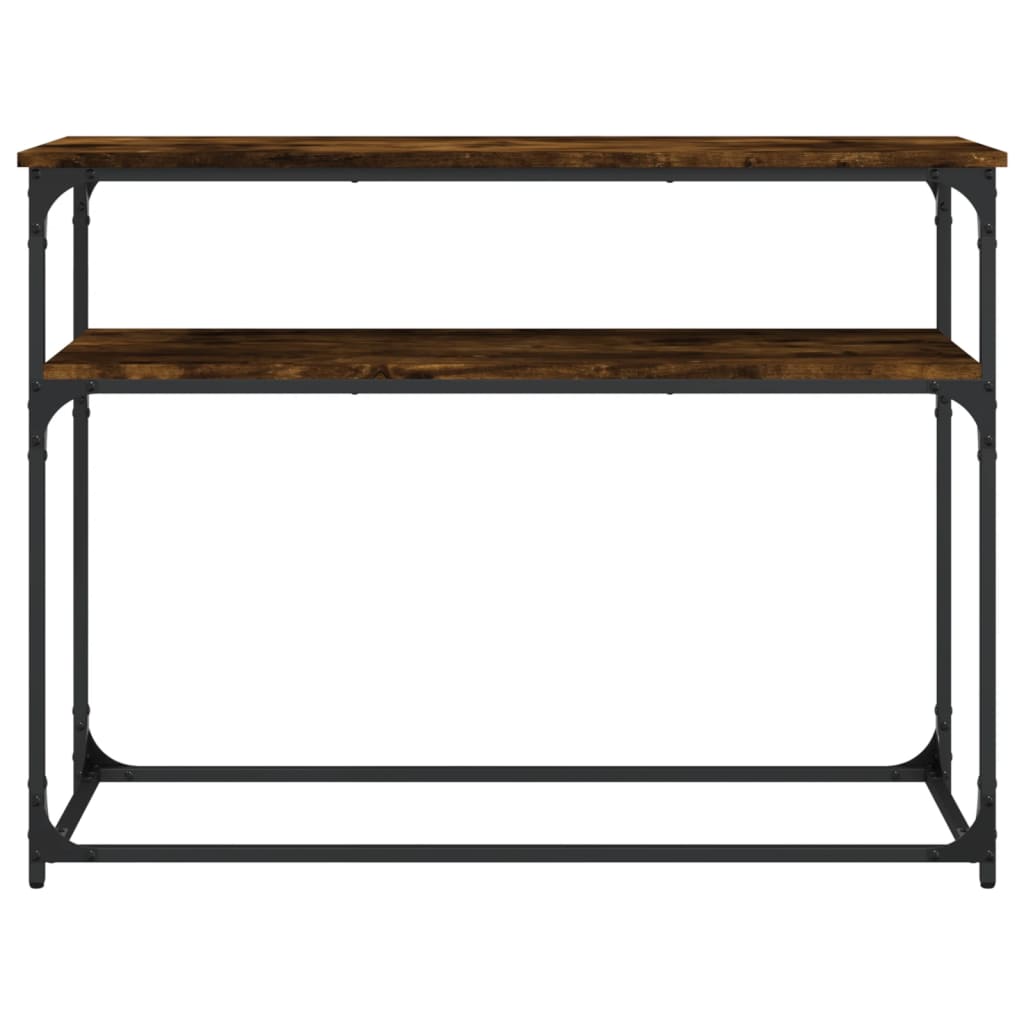 füstös tölgy színű szerelt fa tálalóasztal 100x35,5x75 cm