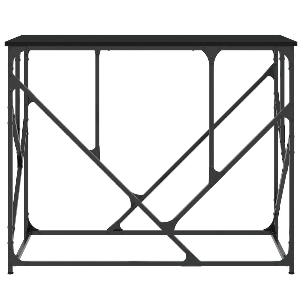 fekete szerelt fa tálalóasztal 100x40x80 cm