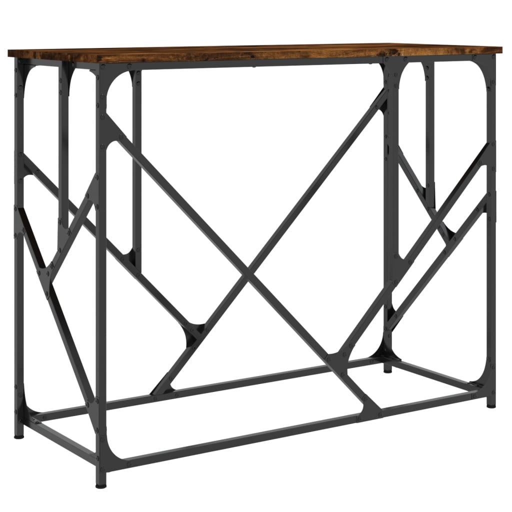 füstös tölgy színű szerelt fa tálalóasztal 100x40x80 cm