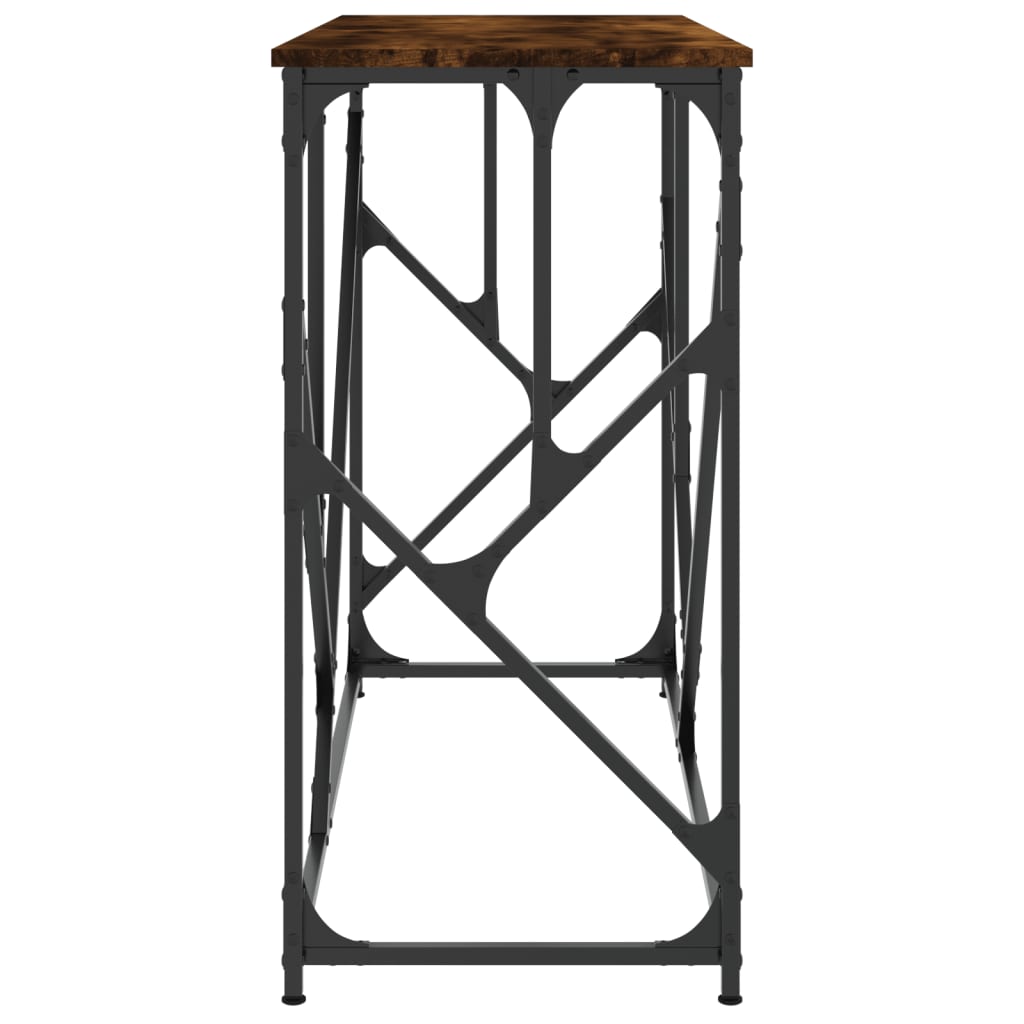 füstös tölgy színű szerelt fa tálalóasztal 100x40x80 cm