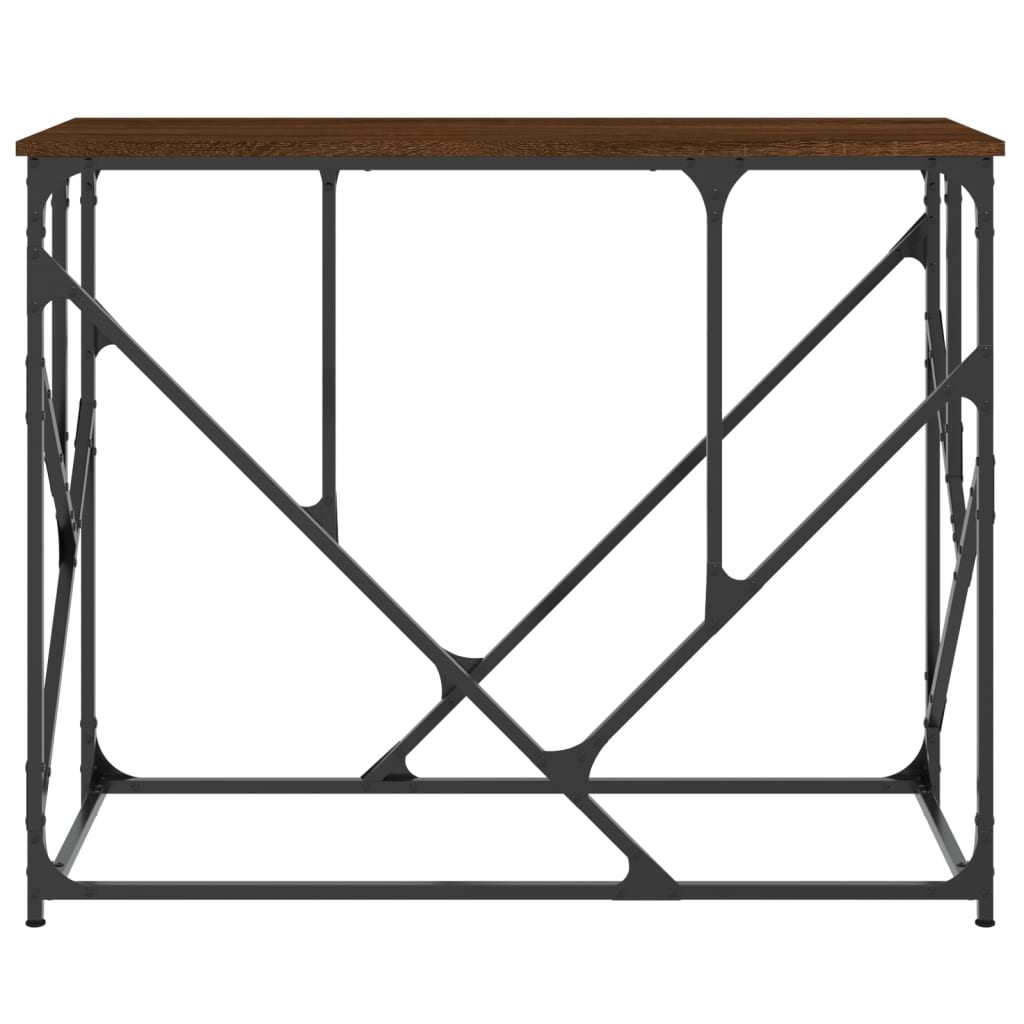 barna tölgyszínű szerelt fa tálalóasztal 100x40x80 cm
