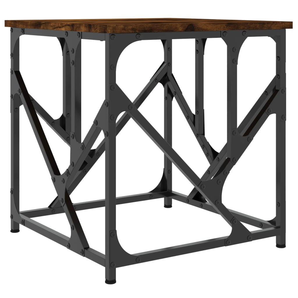 füstös tölgy színű fatermék dohányzóasztal 45x45x47,5 cm