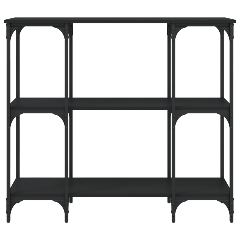 fekete szerelt fa tálalóasztal 102 x 35 x 90 cm