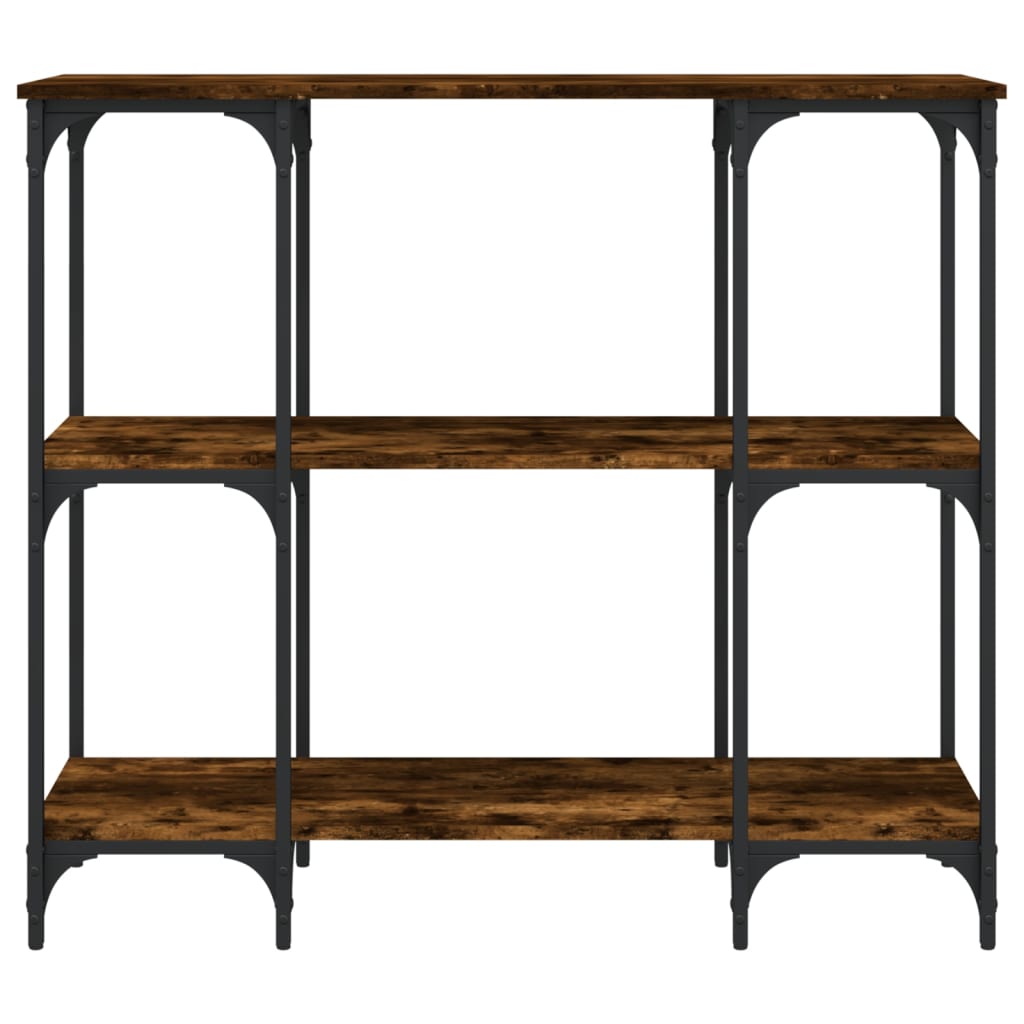 füstös tölgy színű szerelt fa tálalóasztal 102x35x90 cm