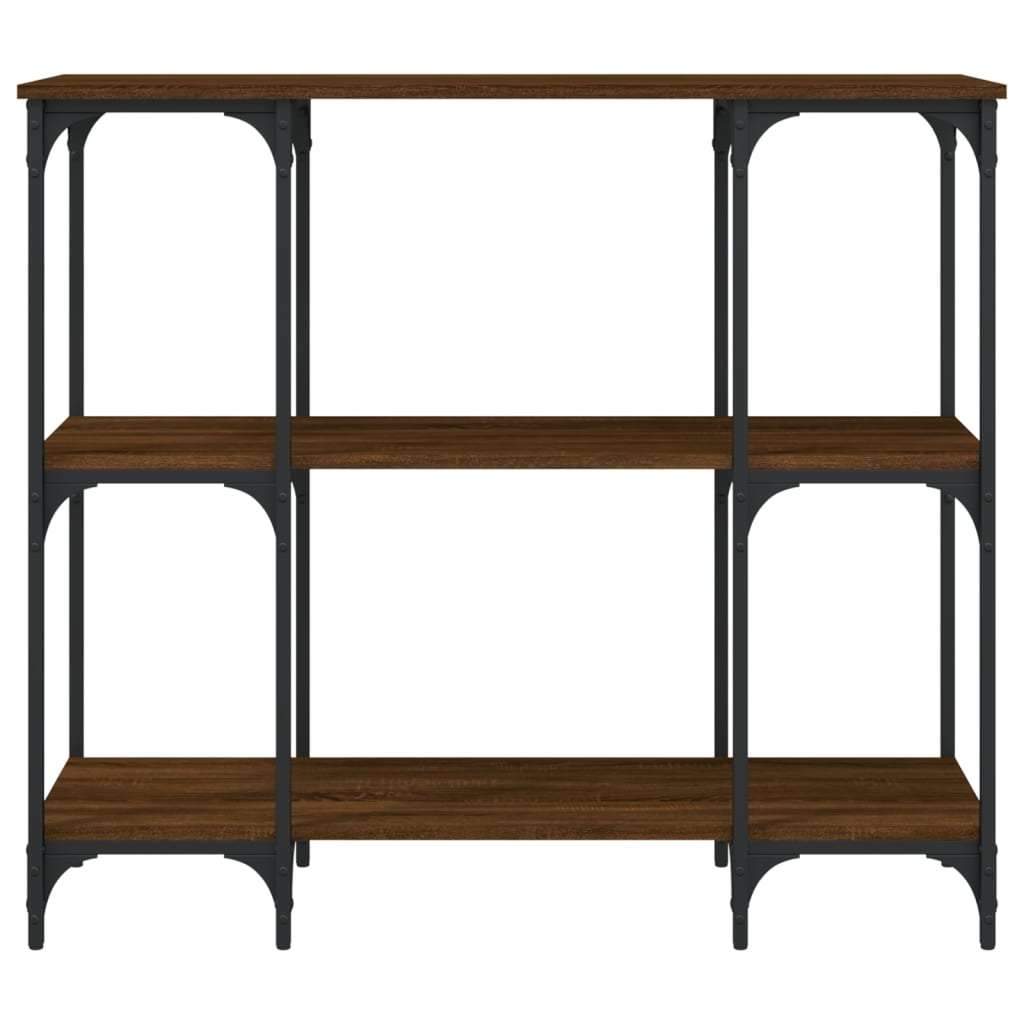 barna tölgyszínű szerelt fa tálalóasztal 102x35x90 cm