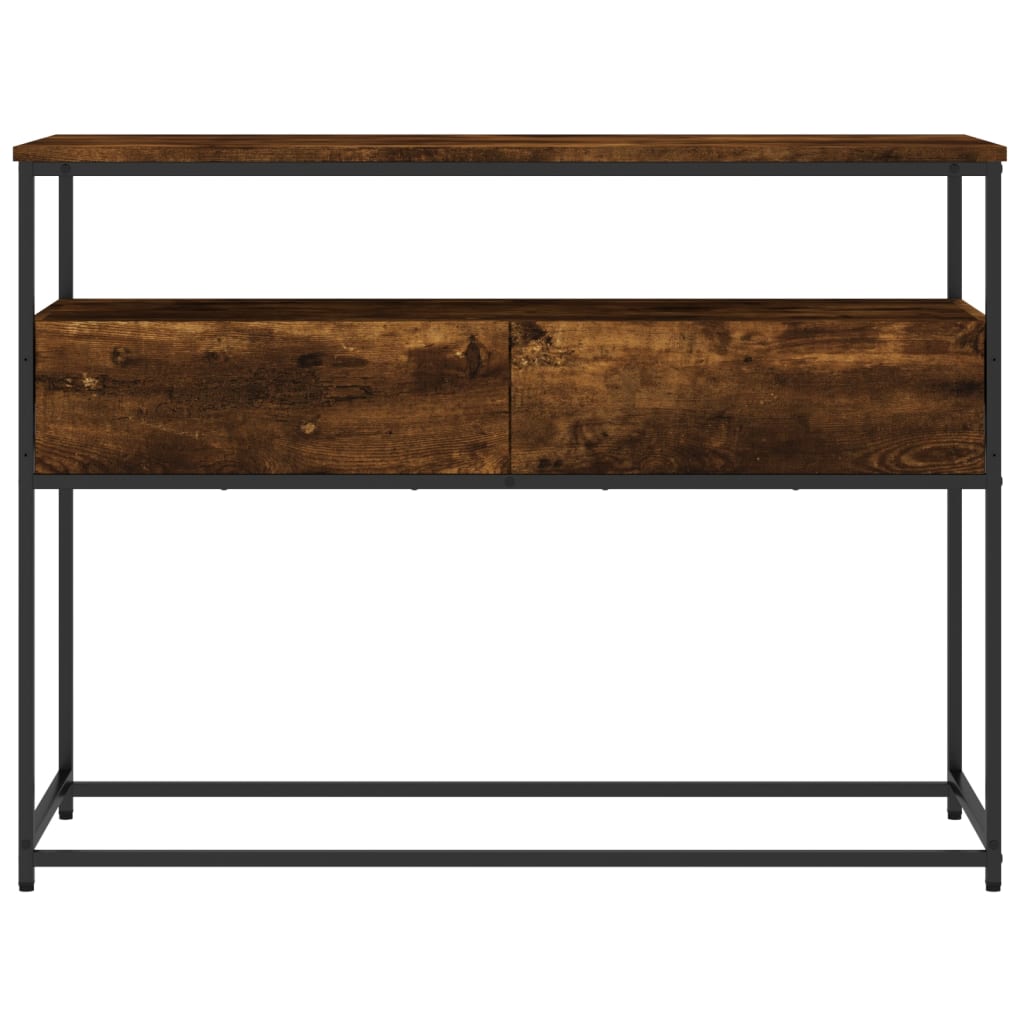 füstös tölgy színű szerelt fa tálalóasztal 100x40x75 cm