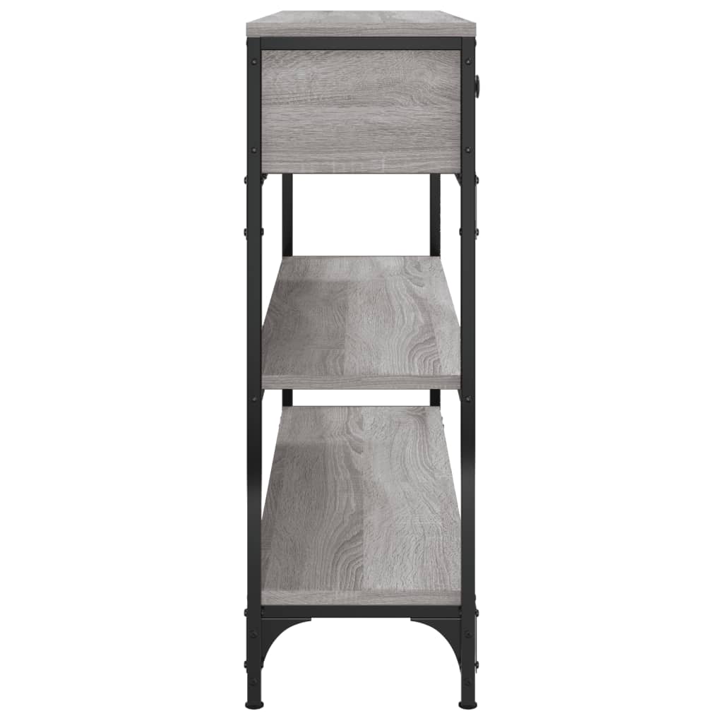szürke sonoma szerelt fa tálalóasztal 100x25x75 cm