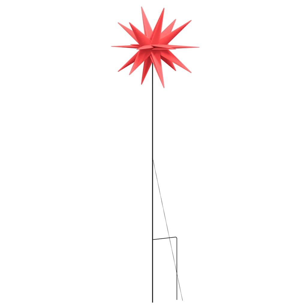 3 db összecsukható tüskés piros karácsonyi lámpa LED-del 35 cm