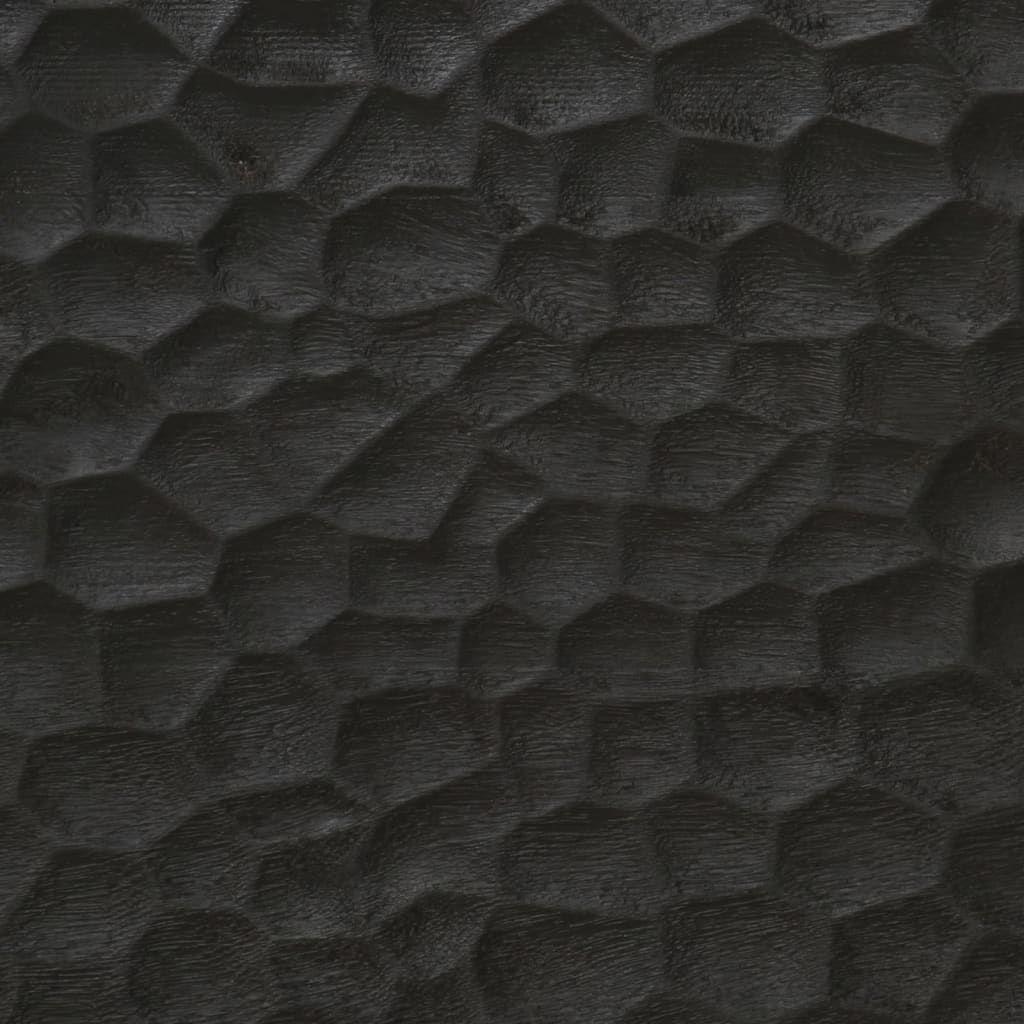 fekete tömör mangófa dohányzóasztal 100 x 54 x 40 cm