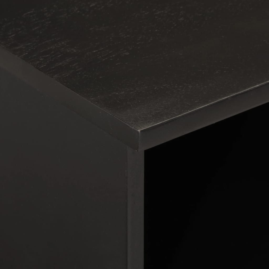 fekete tömör mangófa TV-szekrény 100 x 33 x 46 cm