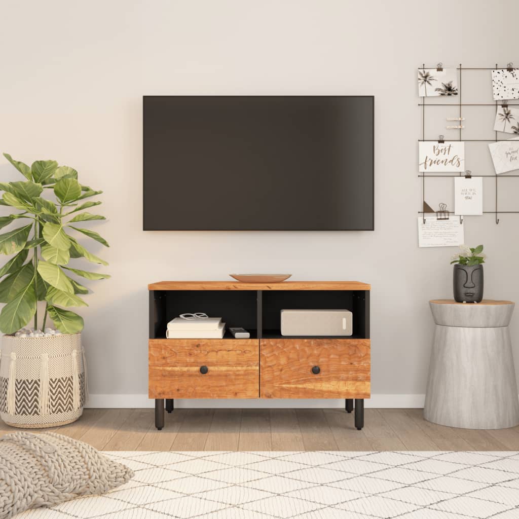 tömör akácfa TV-szekrény 70 x 33 x 46 cm