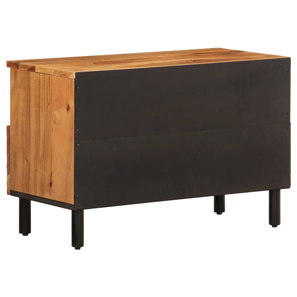 tömör akácfa TV-szekrény 70 x 33 x 46 cm