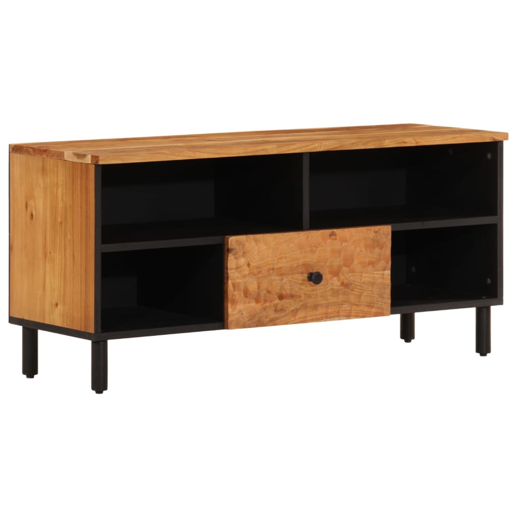 tömör akácfa és szerelt fa TV-szekrény 100 x 33 x 46 cm