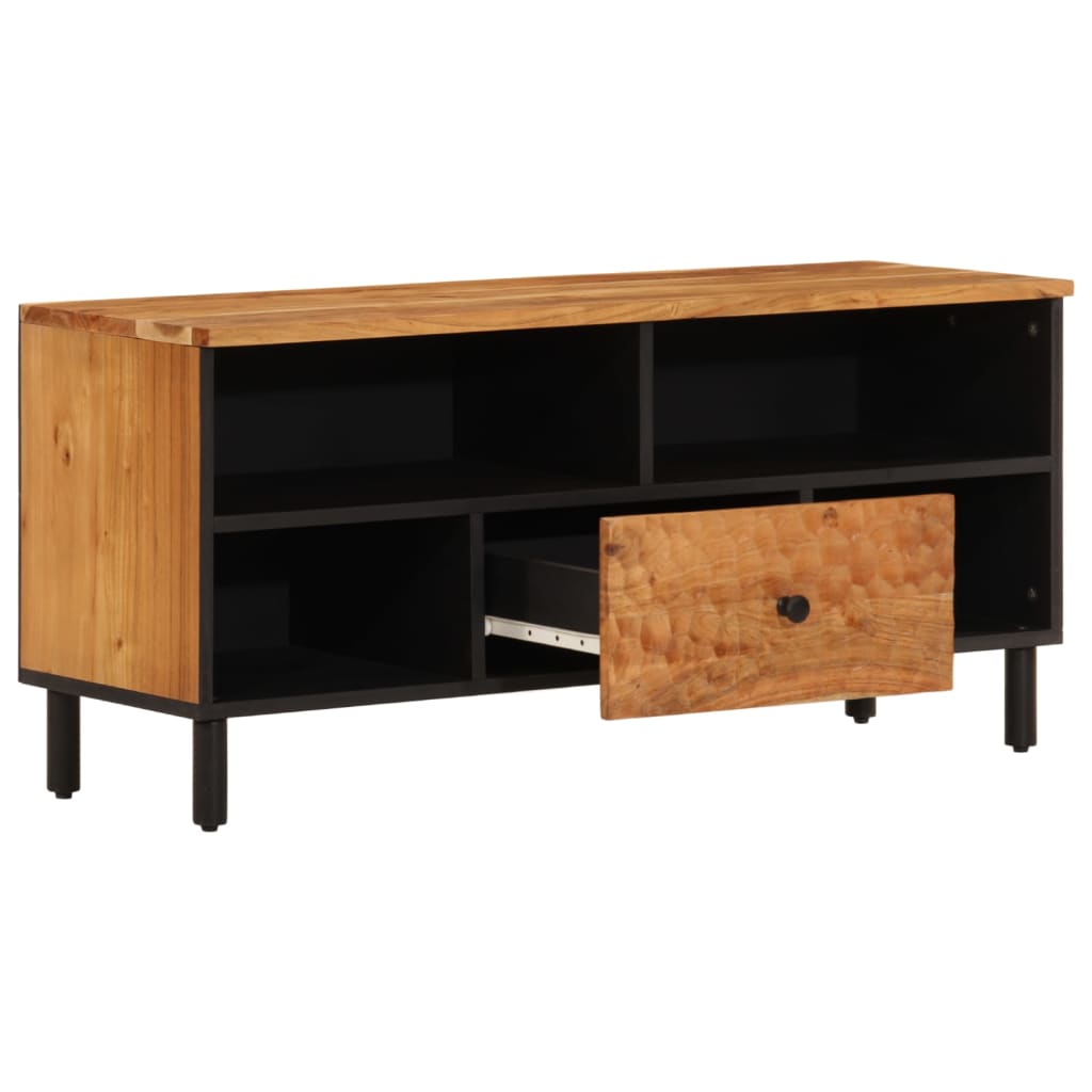 tömör akácfa és szerelt fa TV-szekrény 100 x 33 x 46 cm
