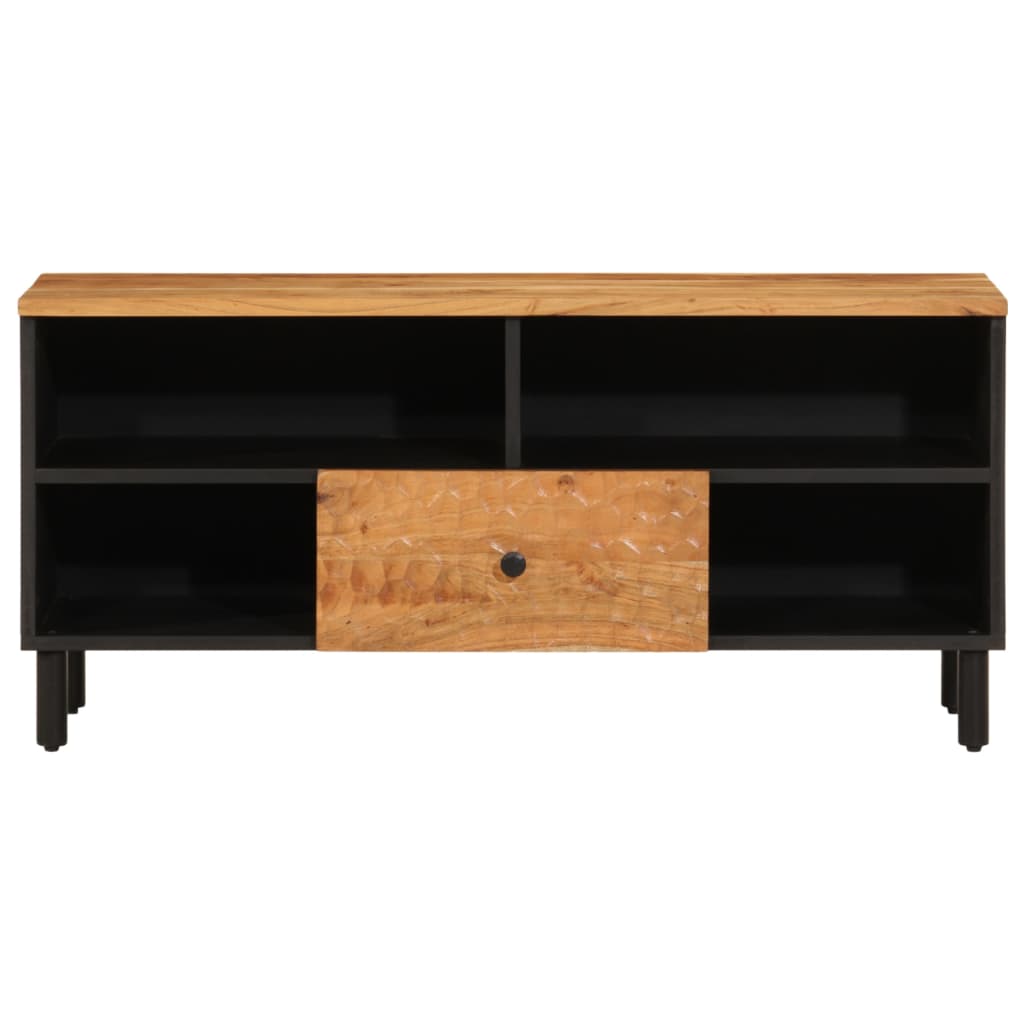 tömör akácfa és szerelt fa TV-szekrény 100 x 33 x 46 cm