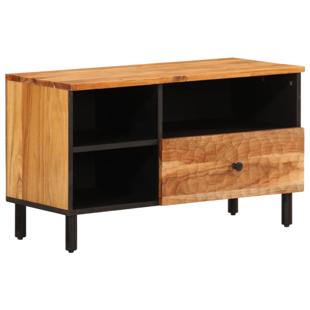 tömör akácfa TV-szekrény 80x33x46 cm