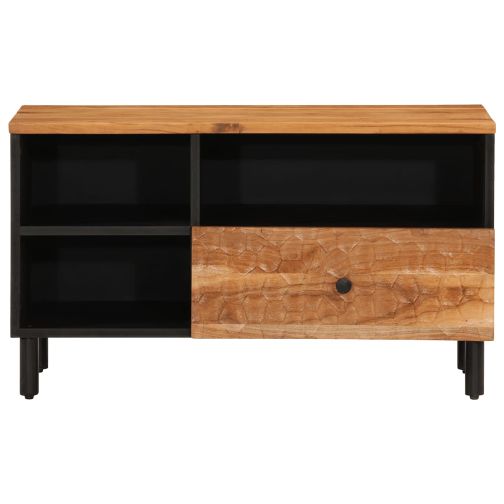tömör akácfa TV-szekrény 80x33x46 cm