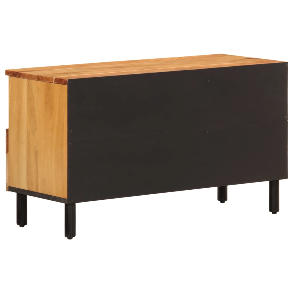 tömör akácfa TV-szekrény 80x33x46 cm
