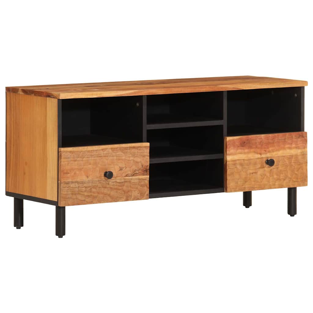 tömör akácfa és szerelt fa TV-szekrény 100 x 33 x 46 cm