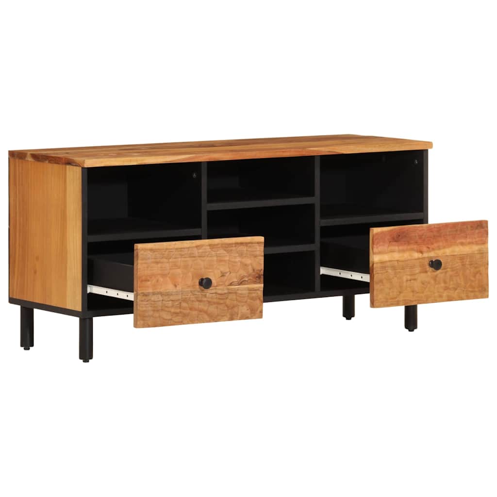 tömör akácfa és szerelt fa TV-szekrény 100 x 33 x 46 cm