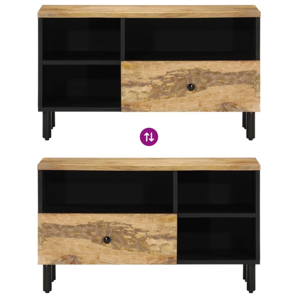 tömör mangófa TV-szekrény 80 x 33 x 46 cm