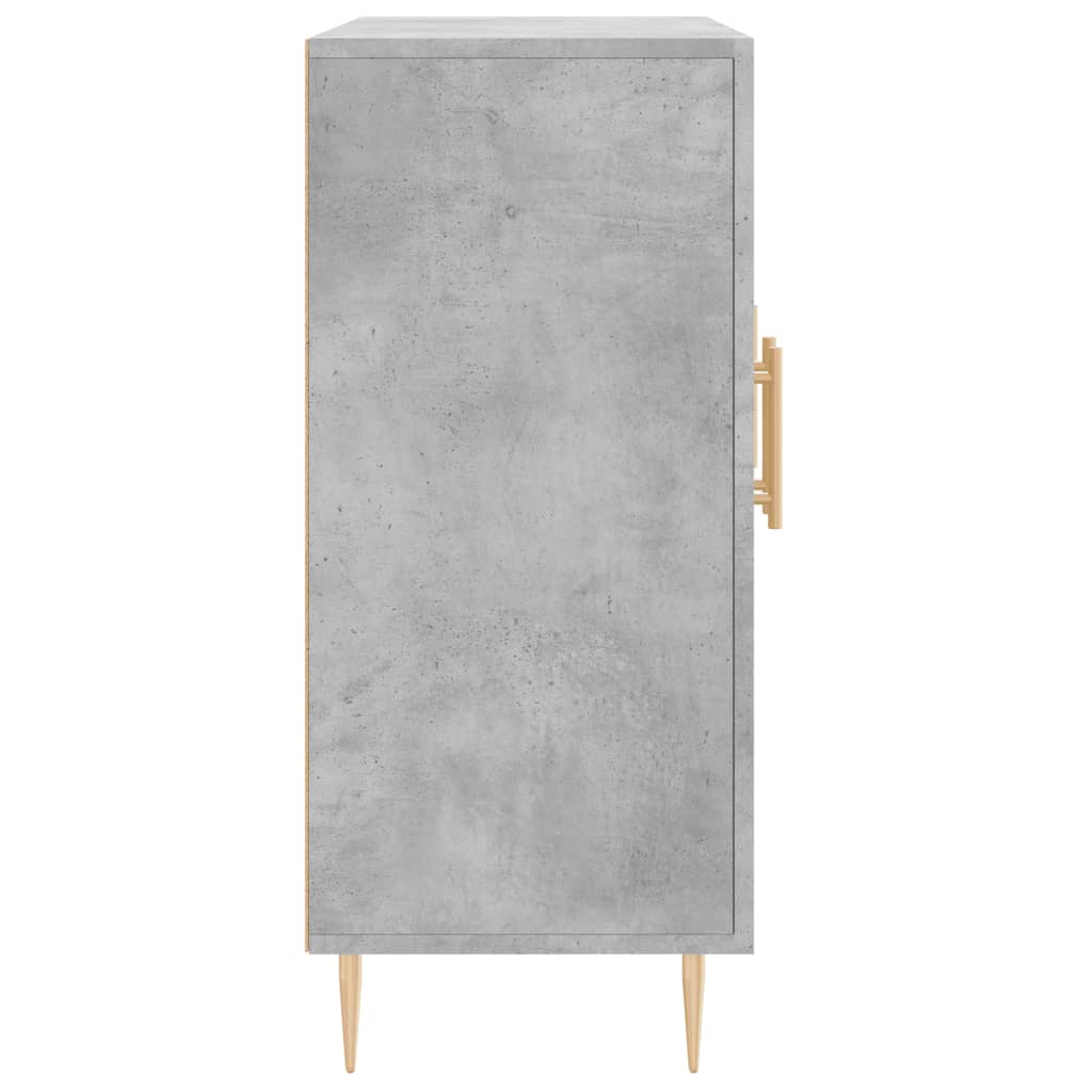betonszürke szerelt fa tálalószekrény 90 x 34 x 80 cm