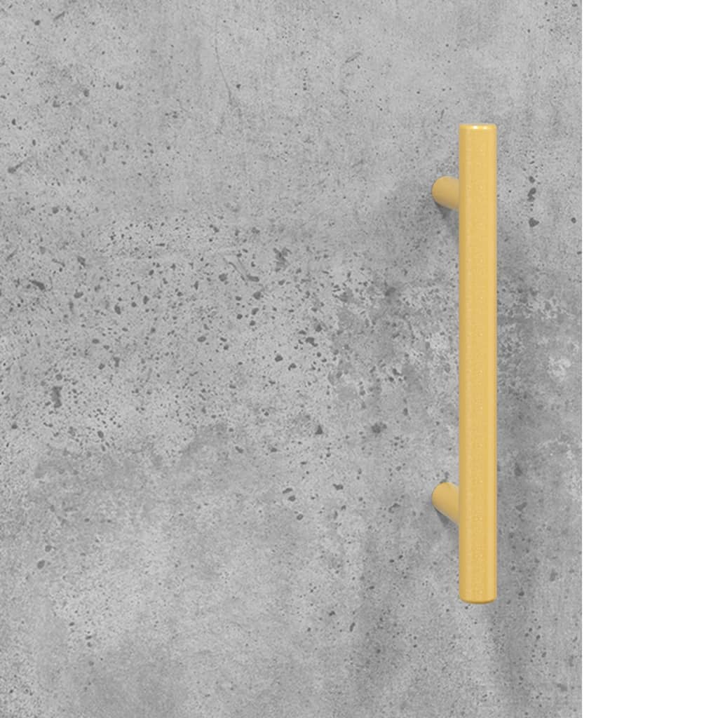 betonszürke szerelt fa tálalószekrény 90 x 34 x 80 cm