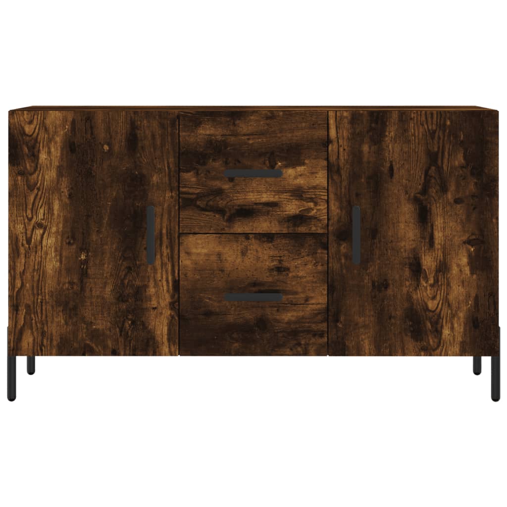 füstös tölgy színű szerelt fa tálalószekrény 100 x 36 x 90 cm