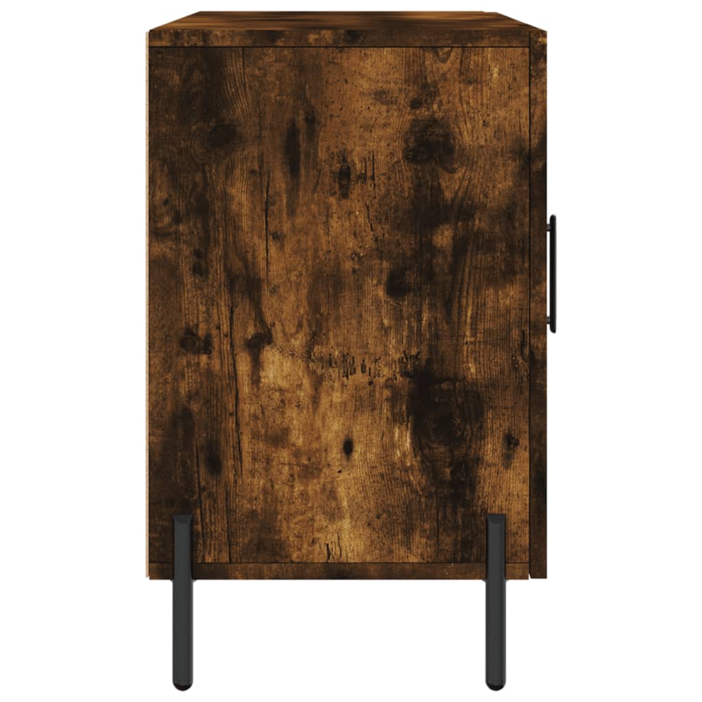 füstös tölgy színű szerelt fa tálalószekrény 100 x 36 x 90 cm