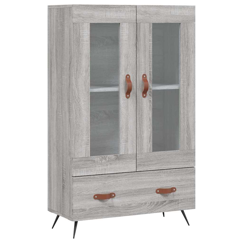 szürke sonoma szerelt fa magasszekrény 69,5 x 31 x 115 cm