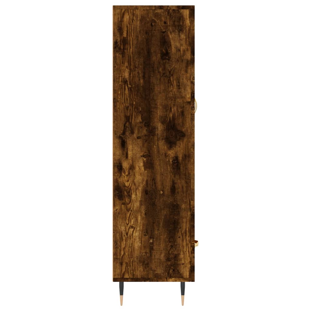 füstös tölgy színű szerelt fa magasszekrény 69,5 x 31 x 115 cm