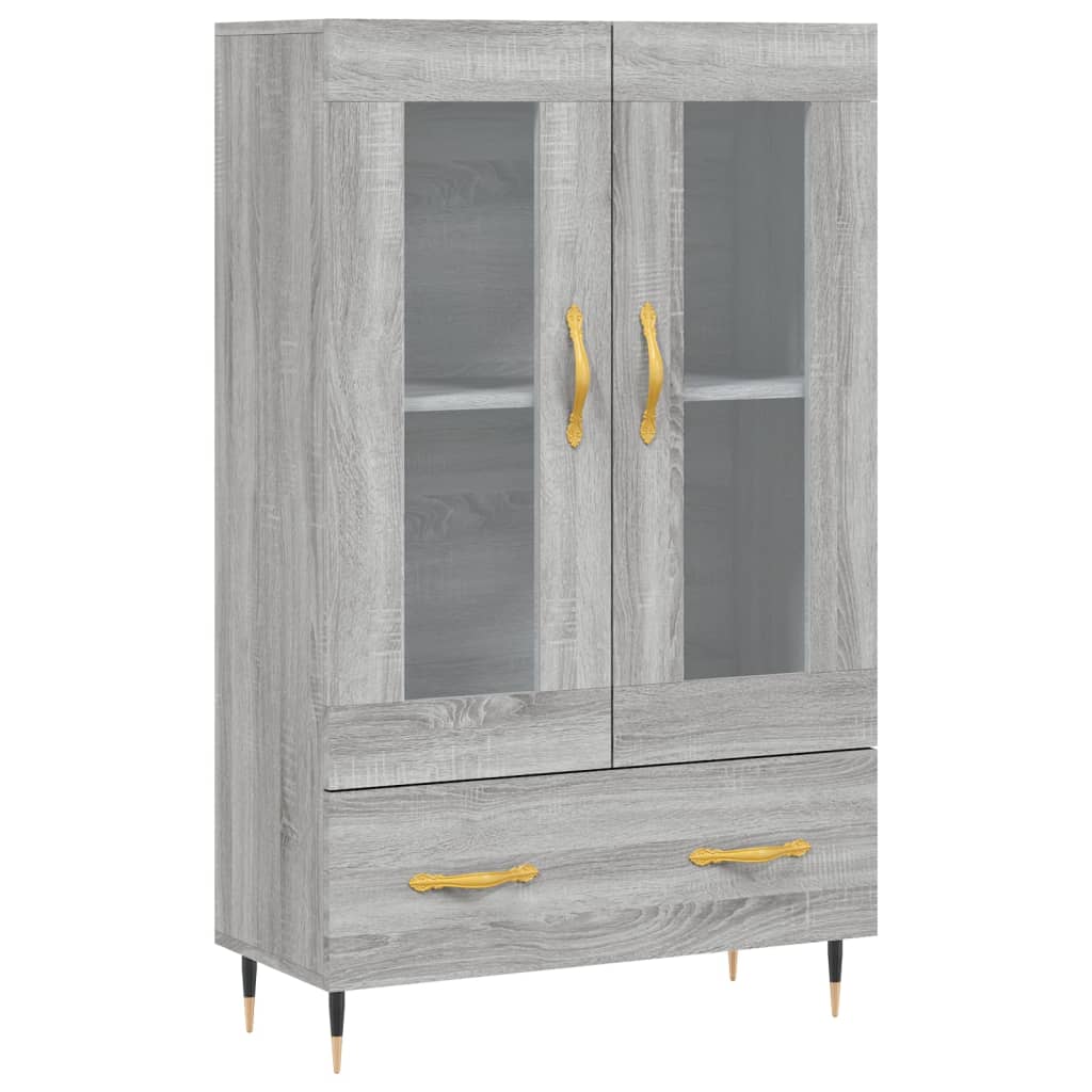 szürke sonoma szerelt fa magasszekrény 69,5 x 31 x 115 cm