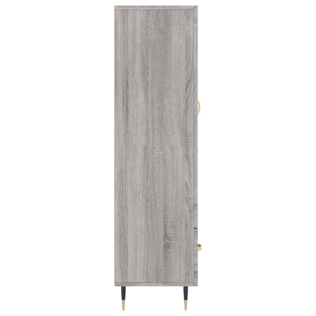 szürke sonoma szerelt fa magasszekrény 69,5 x 31 x 115 cm