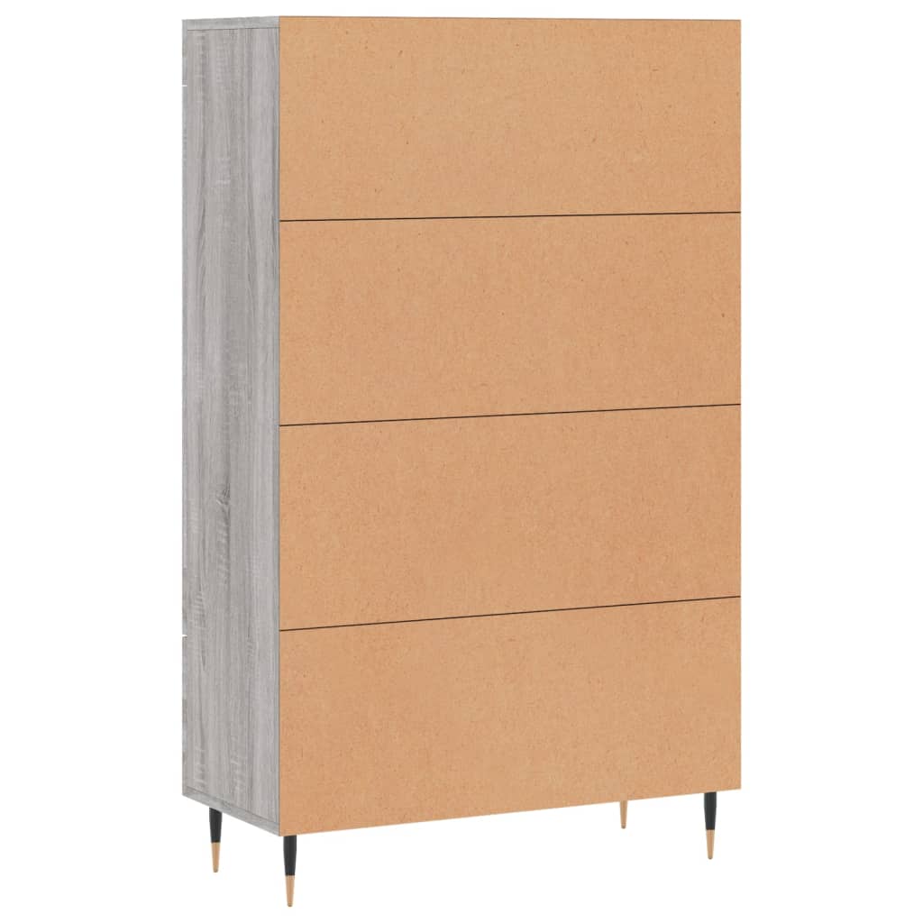 szürke sonoma szerelt fa magasszekrény 69,5 x 31 x 115 cm